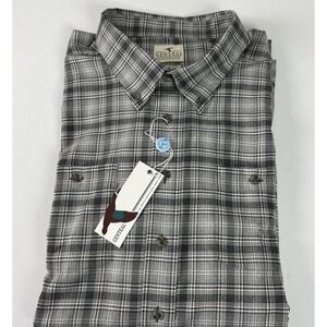 Genteal Men's Shirt Size 3XL Performance Flannel 1382 Plaid Clouded Grey A21